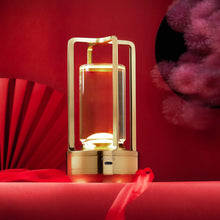 Crystal Lantern Table Lamp Rechargeable Cordless LED Light with 3 Colors 1 Pc