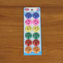 Colorful Smiley Face Magnetic Buttons Set (12 Pc Set)