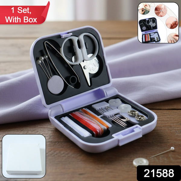 Compact Sewing Kit with Storage Box for Home (1 Set with Box)