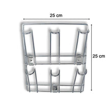 Wall-Mounted Stainless-Steel Cup & Mug Holder Rack (25 x 25 cm, 1 Pc)