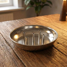 Polished metal incense stand        
