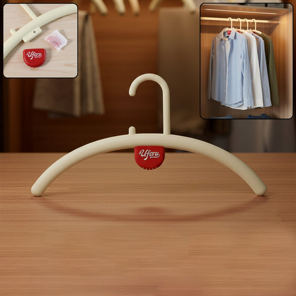 Multipurpose Anti-Slip Plastic Clothes Hanger with Fragrance Holder (1 Pc)