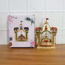 Handcrafted jhula mandir decoration
