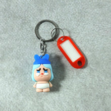 Cute Cartoon Baby Character Keychain with Label Tag Holder (1 Pc)