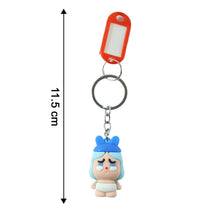 Cute Cartoon Baby Character Keychain with Label Tag Holder (1 Pc)