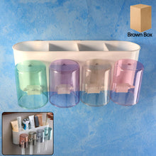 Plastic wall toothbrush holder