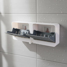 Wall Mounted 4-Compartment Bathroom Storage & Soap Holder